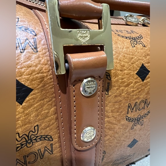 Vintage MCM Cognac Visetos Coated Canvas
Front Pocket Satchel Bag - Picture 8 of 16